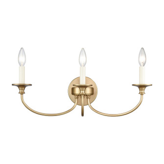 Cecil Three Light Vanity in Natural Brass (45|89722/3)