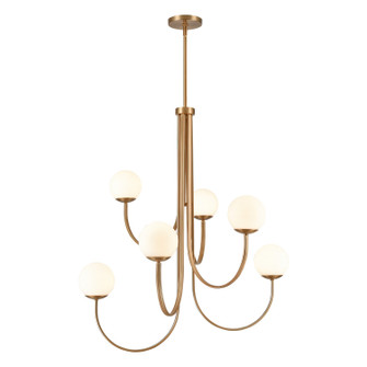 Caroline Six Light Chandelier in Brushed Gold (45|89680/6)