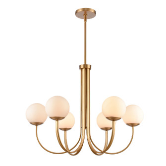 Caroline Six Light Chandelier in Brushed Gold (45|89678/6)