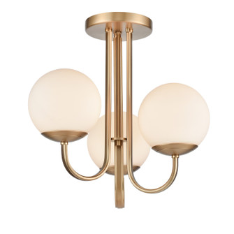 Caroline Three Light Semi Flush Mount in Brushed Gold (45|89676/3)