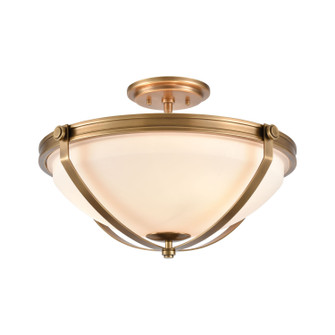 Connelly Three Light Semi Flush Mount in Brass (45|89115/3)