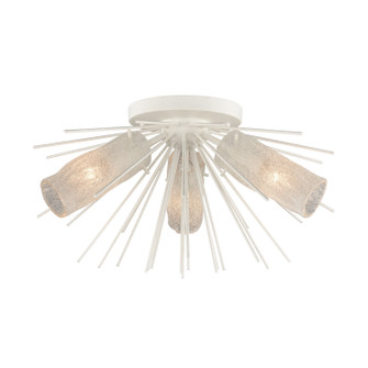 Sea Urchin Three Light Semi Flush Mount in White Coral (45|82084/3)