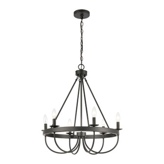 Williamson Six Light Chandelier in Black (45|75077/6)