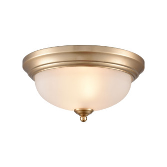 Basics Two Light Flush Mount in Satin Gold (45|7002FM/50)