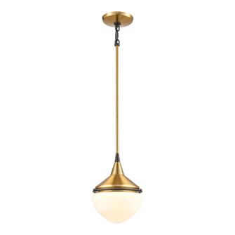 Mid Century Schoolhouse One Light Mini Pendant in Satin Brass (45|69383/1)