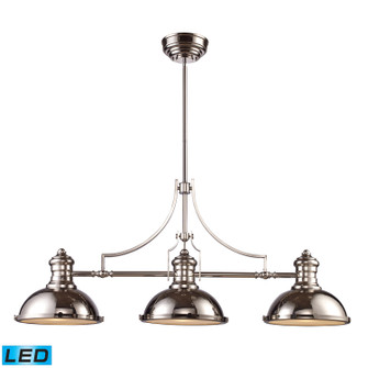 Chadwick LED Linear Chandelier in Polished Nickel (45|66115-3-LED)