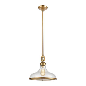 Rutherford One Light Pendant in Satin Brass (45|57371/1)