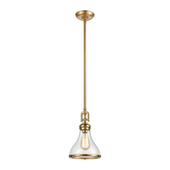 Rutherford One Light Mini Pendant in Satin Brass (45|57370/1)