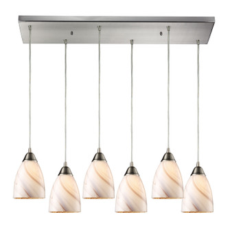 Pierra Six Light Pendant in Satin Nickel (45|527-6RC-CR)