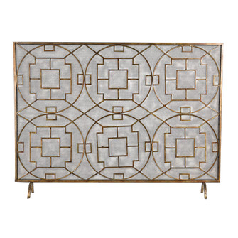 Geometric Fire Screen in Antique Bronze (45|51-10160)