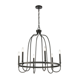 Wickshire Six Light Chandelier in Matte Black (45|46383/6)