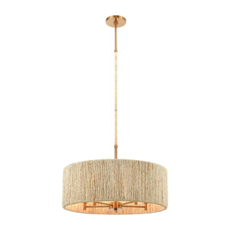 Abaca Five Light Chandelier in Satin Brass (45|32412/5)