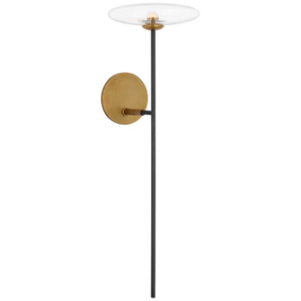 Calvino LED Wall Sconce in Aged Iron and Hand-Rubbed Antique Brass (268|S 2690AI/HAB-CG)