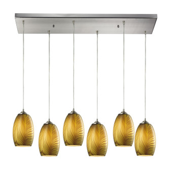 Tidewaters Six Light Pendant in Satin Nickel (45|31630/6RC)