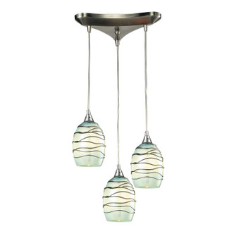 Vines Three Light Pendant in Satin Nickel (45|31348/3MN)