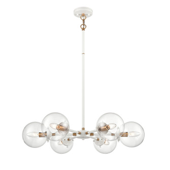 Boudreaux Six Light Chandelier in Matte White (45|24438/6)