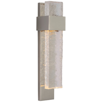 Brock LED Wall Sconce in Polished Nickel and Clear Wavy Glass (268|S 2340PN/CWG)