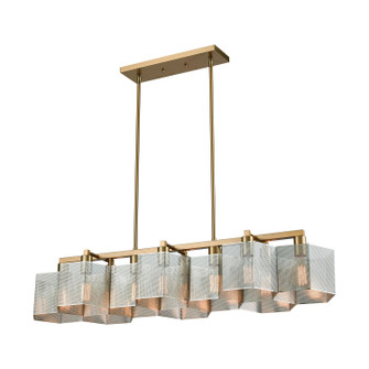 Compartir Ten Light Linear Chandelier in Satin Brass (45|21114/10)