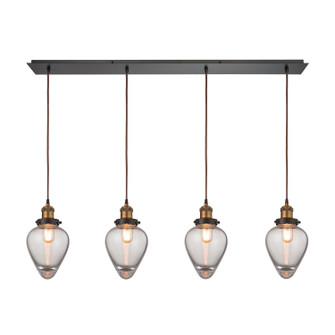 Bartram Four Light Pendant in Antique Brass (45|16325/4LP)