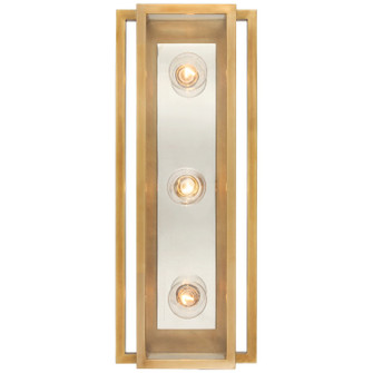 Halle LED Vanity in Hand-Rubbed Antique Brass and Polished Nickel (268|S 2202HAB/PN-CG)