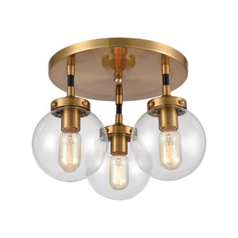 Boudreaux Three Light Semi Flush Mount in Antique Gold (45|15342/3)