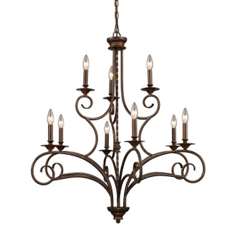 Gloucester Nine Light Chandelier in Weathered Bronze (45|15043/6+3)