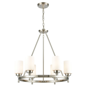 Dawson Six Light Chandelier in Satin Nickel (45|11667/6)