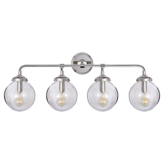 Bistro Four Light Bath Sconce in Polished Nickel (268|S 2025PN-CG)