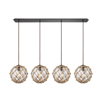 Coastal Inlet Four Light Pendant in Oil Rubbed Bronze (45|10715/4LP)