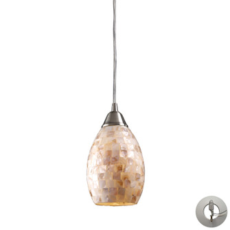 Capri One Light Mini Pendant in Satin Nickel (45|10141/1-LA)