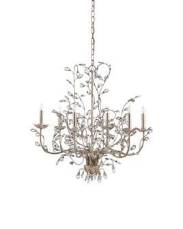 Crystal Bud Six Light Chandelier in Silver Granello (142|9973)