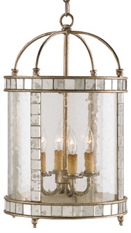 Corsica Four Light Lantern in Harlow Silver Leaf/Antique Mirror (142|9229)