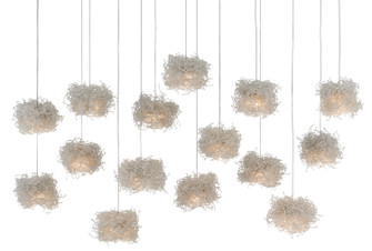 Birds Nest 15 Light Pendant in Clear/Silver (142|9000-0699)