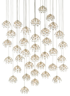 Crystal Bud 36 Light Pendant in Clear/Contemporary Silver Leaf/Silver (142|9000-0673)