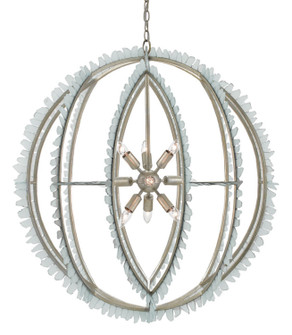 Saltwater Nine Light Chandelier in Seaglass/Contemporary Silver Leaf (142|9000-0210)