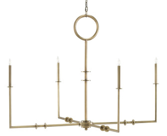 Rogue Four Light Chandelier in Antique Brass (142|9000-0085)