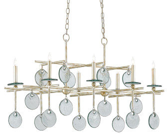 Sethos Eight Light Chandelier in Clear/Silver Granello (142|9000-0060)