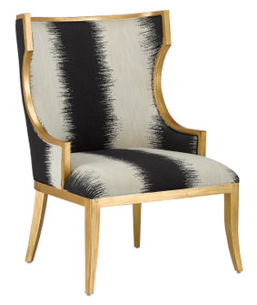Garson Chair in Antique Gold/Black/White (142|7000-0842)