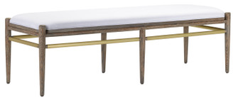 Visby Bench in Light Pepper/Brushed Brass (142|7000-0301)
