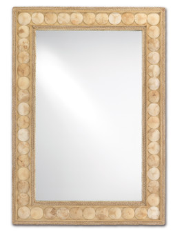 Buko Mirror in Straw/Natural Abaca Rope/Coco Shell/Mirror (142|1000-0099)
