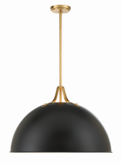 Soto Three Light Pendant in Matte Black + Antique Gold (60|SOT-18017-MK-GA)