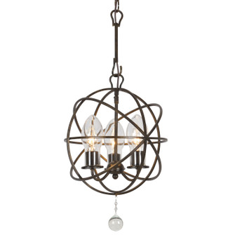 Solaris Three Light Outdoor Chandelier in English Bronze (60|SOL-9325-EB)