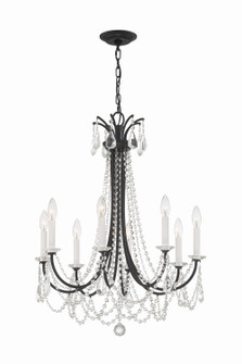 Karrington Eight Light Chandelier in Matte Black (60|KAR-90908-MK-CL-MWP)