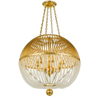 Duval Six Light Chandelier in Antique Gold (60|DUV-626-GA)