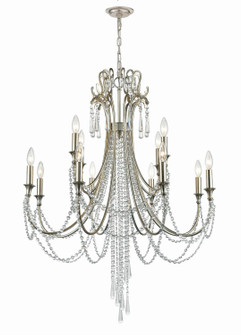 Arcadia 12 Light Chandelier in Antique Silver (60|ARC-1909-SA-CL-MWP)