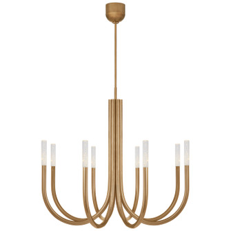 Rousseau LED Chandelier in Antique-Burnished Brass (268|KW 5581AB-SG)