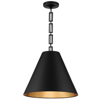 Alston Three Light Chandelier in Matte Black / Antique Gold (60|8687-MK-GA)