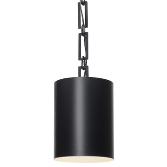 Alston One Light Mini Chandelier in Matte Black / White (60|8680-MK-WH)