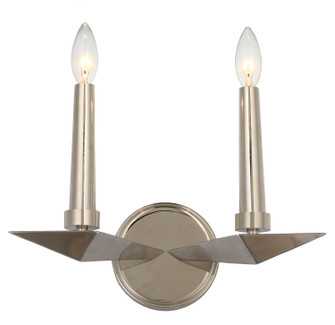 Palmer Two Light Wall Sconce in Polished Nickel (60|7592-PN)