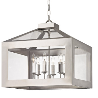 Hurley Six Light Chandelier in Polished Nickel (60|6056-PN)